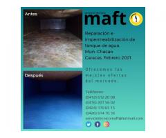 Reparación Impermeabilización limpieza desinfección de tanques de agua Caracas
