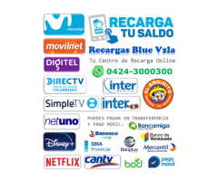 Recarga de Saldo Movistar Movilnet Digitel Directv Colombiano Simple TV inter Movistar TV
