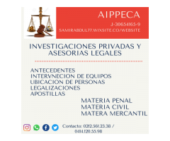 Asesorías legales e investigaciones privadas