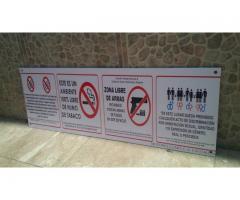 :Aviso Legal 4 En 1 Con Tu Logo 80x27 Cm Personalizado Pvc 1m - Imagen 4/6