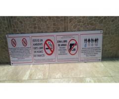 :Aviso Legal 4 En 1 Con Tu Logo 80x27 Cm Personalizado Pvc 1m - Imagen 6/6