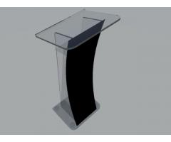 Pódium Acrílico Transparente + PVC DicoGraphic 5Mm Modelo Elegante