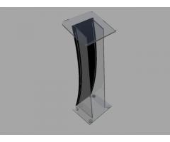 Pódium Acrílico Transparente + PVC DicoGraphic 5Mm Modelo Elegante - Imagen 4/5