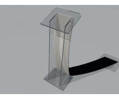 Pódium Acrílico Transparente + PVC DicoGraphic 5Mm Modelo Elegante - Imagen 5/5