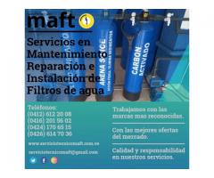 Instalación mantenimiento reparación de filtros de agua en caracas