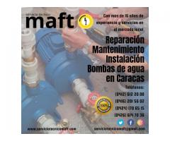 Instalación reparación de bombas de agua en Caracas