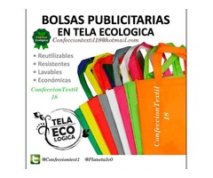 Bolsas Ecologicas Publicitarias en tela reciclable con estampado