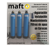 Instalación mantenimiento reparación de filtros de agua en caracas