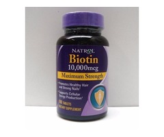 Biotin 10,000 Mcg Natrol - Maximum Strength - 100 Tabletas - Imagen 1/2