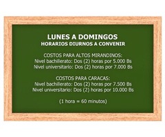 CURSOS Y CLASES A DOMICILIO DE MATEMÁTICA, CÁLCULO Y FÍSICA