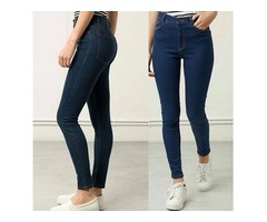 Pantalón Jeans Corte Alto De Dama Talla S M Y L - Imagen 4/4