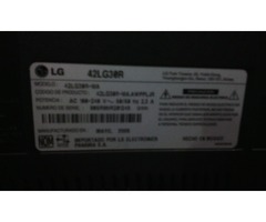 televisor para repuesto LG 42GR30 mi nro 04167570771